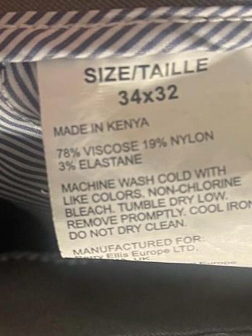 Savane Light Gray Men’s Chino Pants size 34/32 - Picture 4 of 4